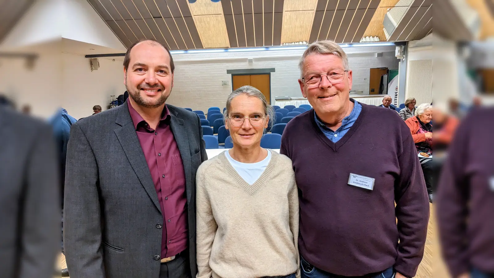Schatzmeister Markus Hollenstein (l.), die stellvertretende Vorsitzende Nathalie Nesseler und der Vorsitzende Dr. Andreas Knoblauch-Flach führen die Kulturgemeinschaft auch die nächsten beiden Jahre. Es fehlt auf dem Foto: Juliana Finke. (Foto: Kulturgemeinschaft)