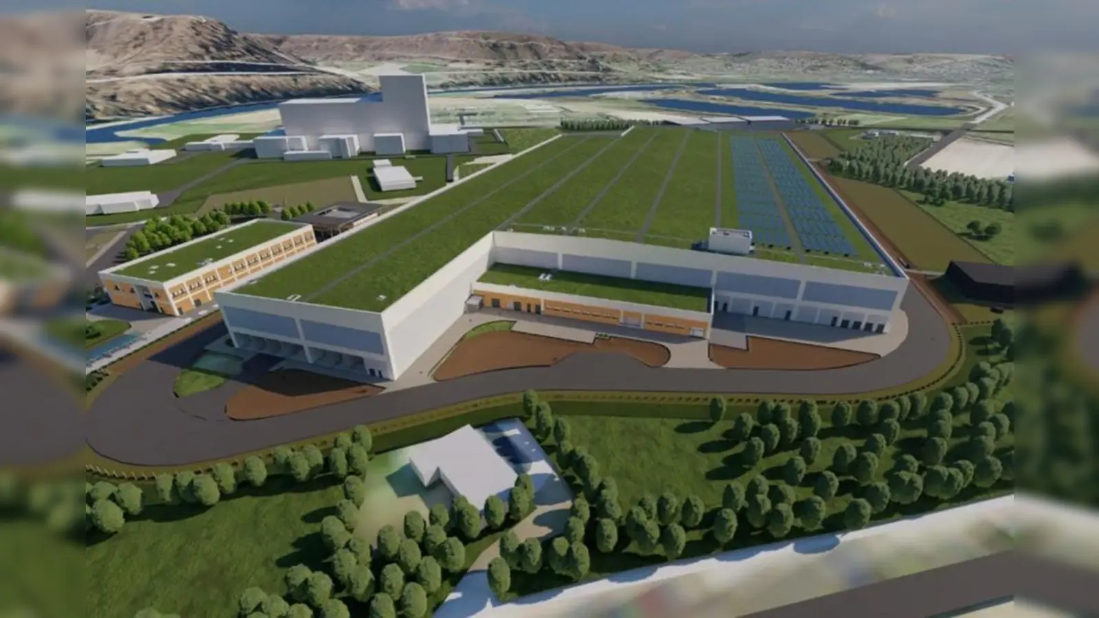 Eine Computeranimation des geplanten Logistikzentrums. (Foto: BGZ)
