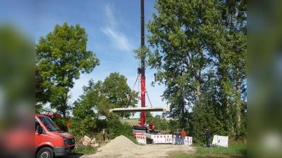 Brückenbau über die Twiste. (Foto: Stadt Warburg)