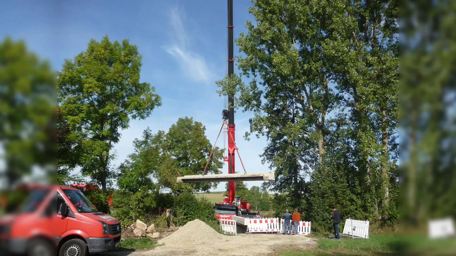 Brückenbau über die Twiste. (Foto: Stadt Warburg)