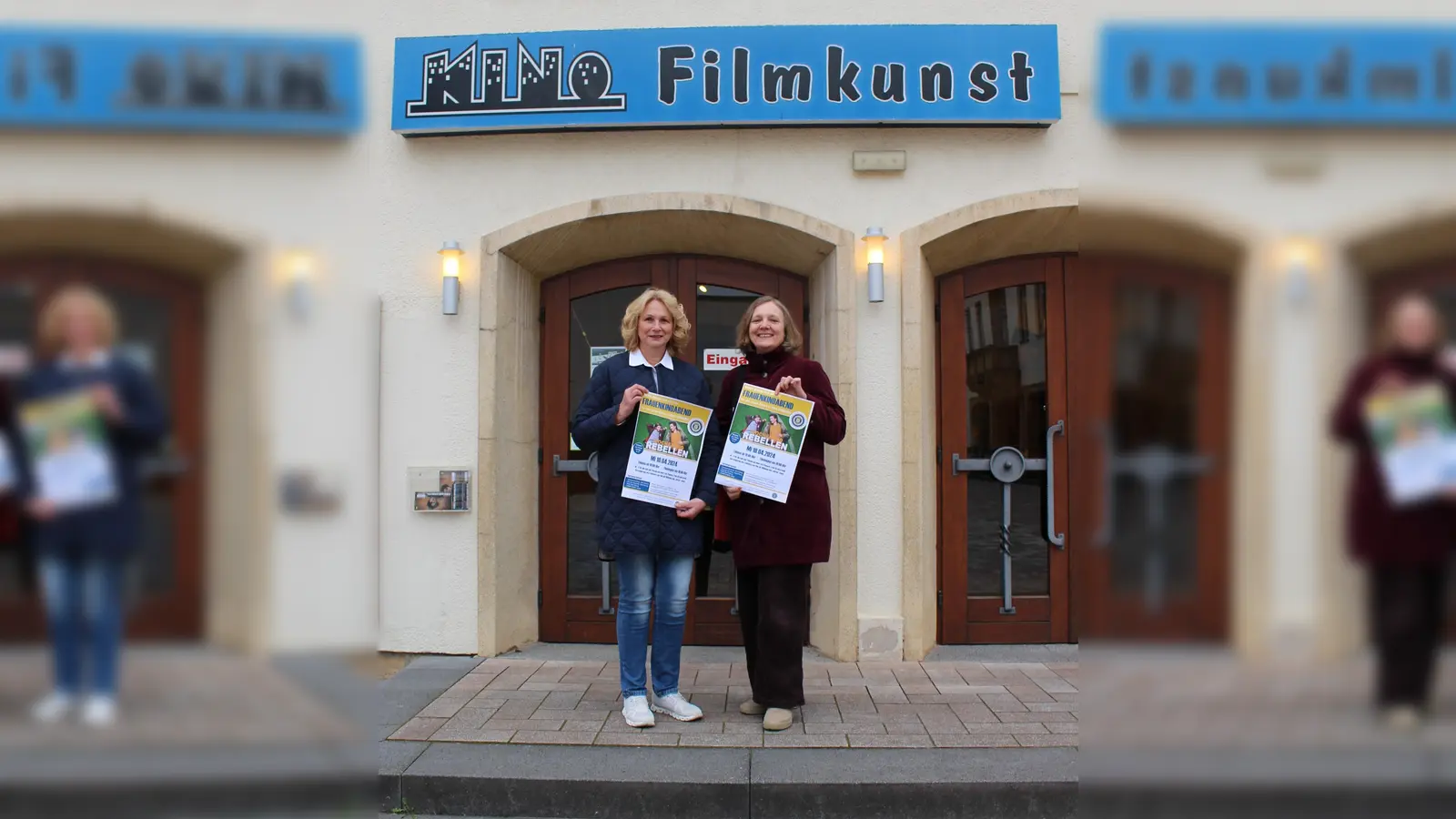 V.l.: Die amtierende Präsidentin des Inner Wheel Clubs Bad Driburg, Marion Zwack, und die Betreiberin des Kinos Elena Wirth freuen sich auf den Kinoabend. (Foto: privat)