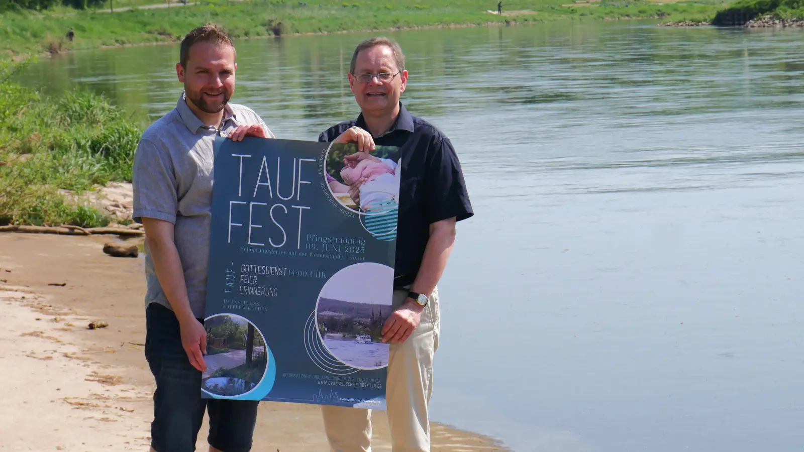 Am Pfingstmontag veranstaltet die Evangelische Weser-Nethe-Kirchengemeinde Höxter ein Tauffest auf der Weserscholle. (Foto: privat)
