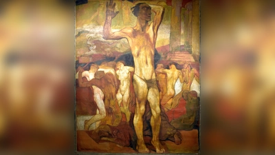 Eines der ausgestellten Werke, „Jeremias der Zeitlose“. (Foto: Stadt Warburg)