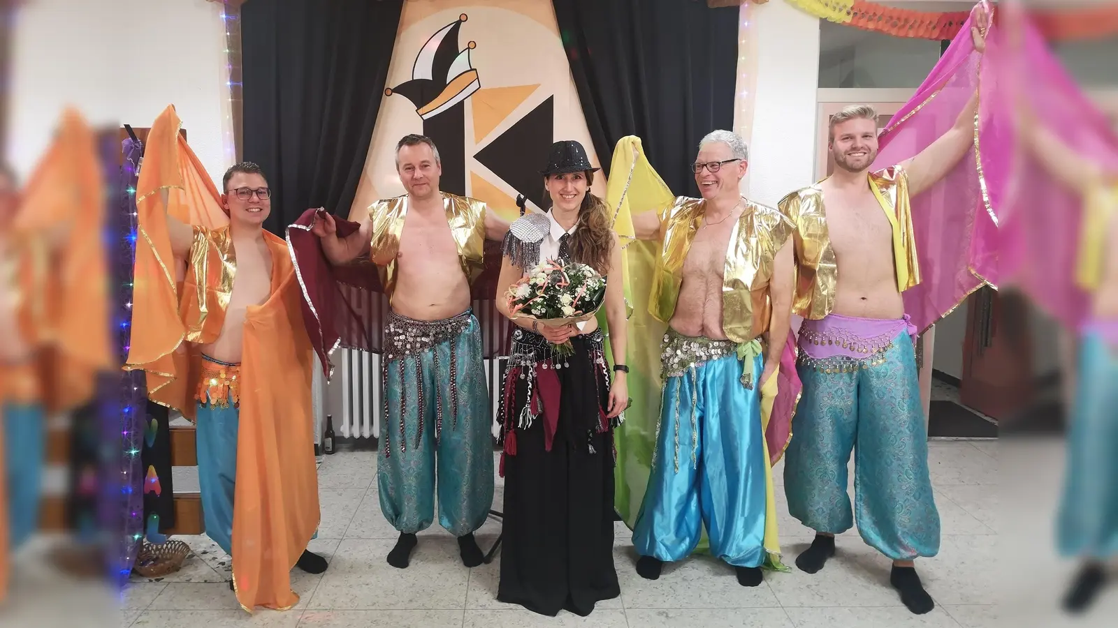 Starker Auftritt (v.l.): Manuel Benkel, Thorsten Wehrmann, Trainerin Diana Zarnitz, Maik Gehrmann und Björn Grote. (Foto: Kolping Beverungen)
