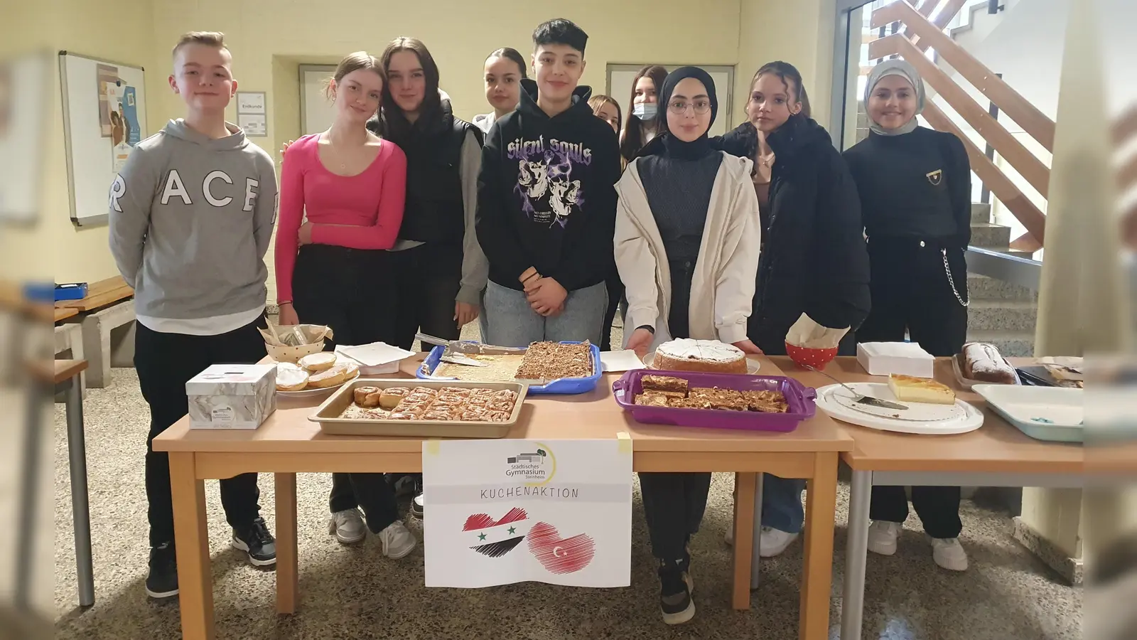 V.l.: Jonathan Drüke, Luisa Anna Münster, Maria Krüger, Mia Kremeier, Leni Kremeier, Fiona Hendrich, Marie Fränzke, Büsranur Sarisoy, Christina Enns und Rahma Abdelgawwad. (Foto: privat)