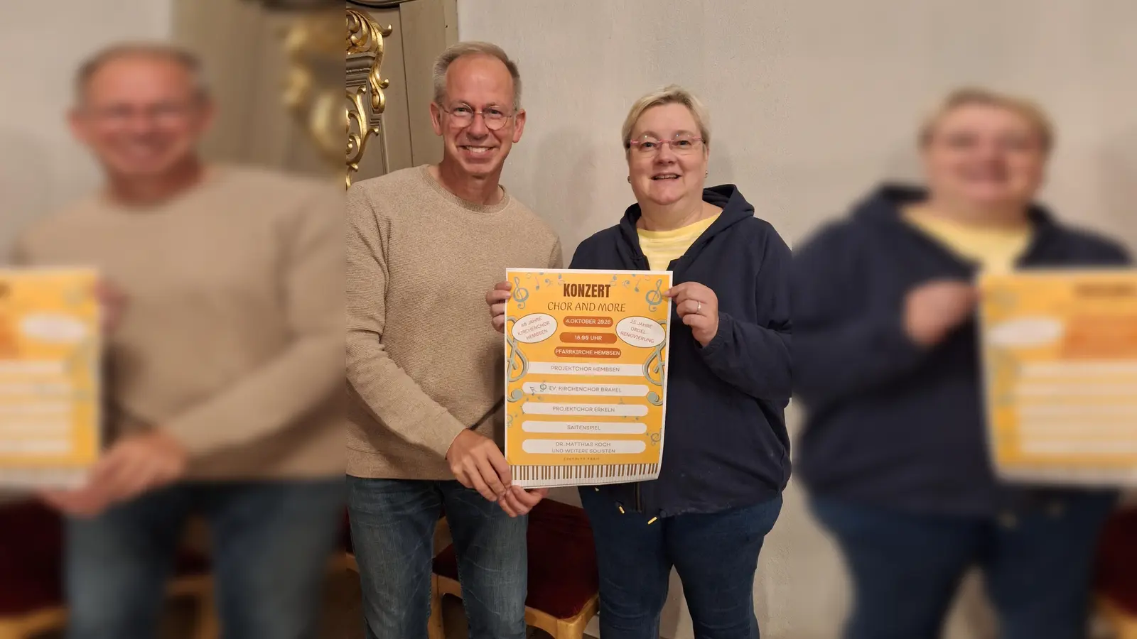 Für die zahlreichen Aktiven laden Christoph Johlen und Stefanie Tegethoff zum Konzert ein. (Foto: privat)