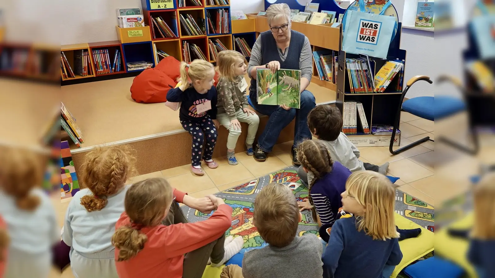 Appetit auf Marmeladenbrot und mehr Bücher macht die Lesespaß-Aktion mit Büchereimitarbeiterin Martina Franke. (Foto: Die Bücherei)
