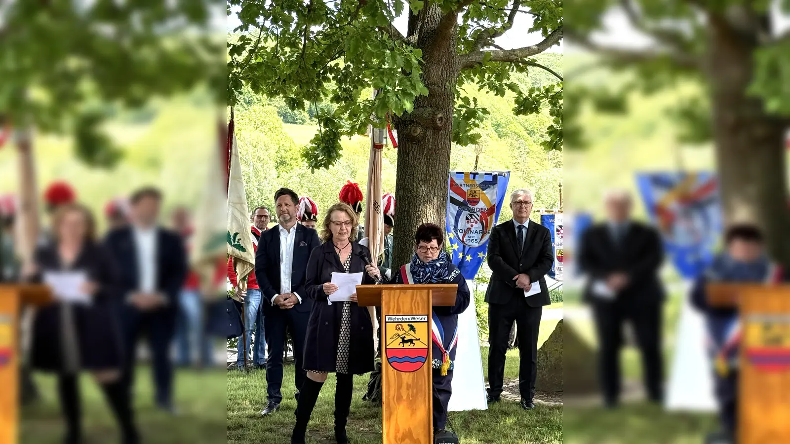 Das Jubiläum wurde auf dem Partnerschaftsplatz am Weserufer zelebriert.  (Foto: privat)