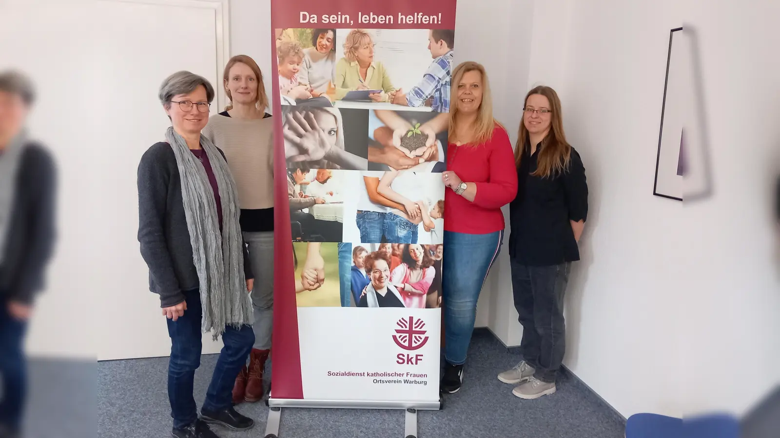 Die Fachkräfte des SkF Warburg in der Betreuungsarbeit (v.l.) Gerburg Wiemers, Kathrin Schmidt, Claudia Stuhldreier-Müller und Jessica Schnaase. (Foto: SkF)