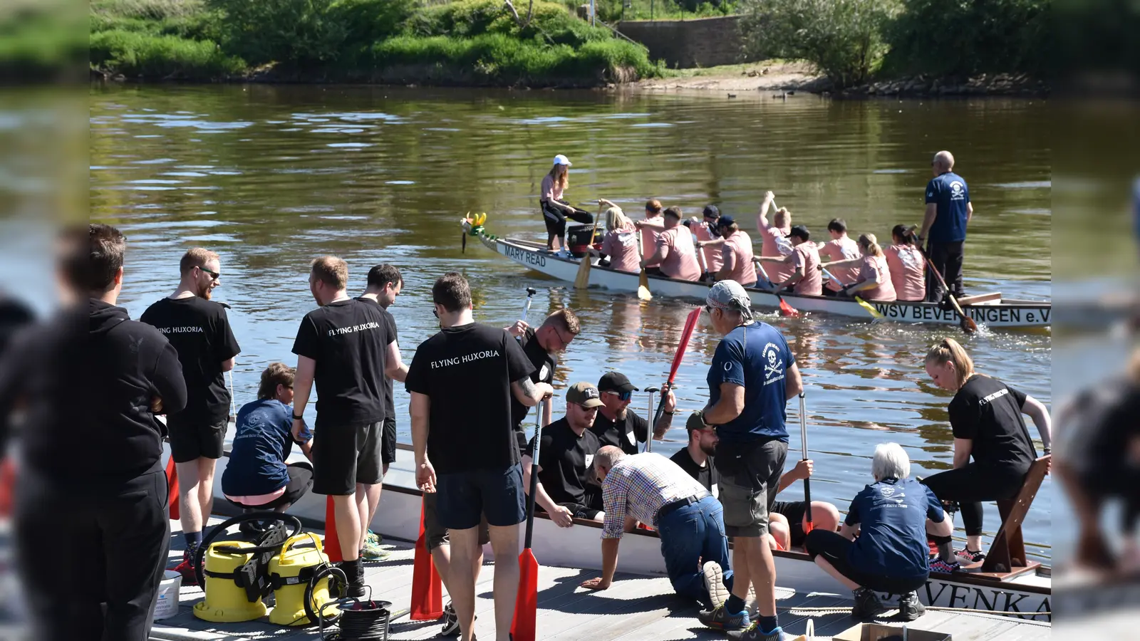Eindrücke vom Blütenfest, dem Drachenbootrennen und dem Jubiläum des Wassersportvereins Breitensport<br> (Foto: Barbara Siebrecht)