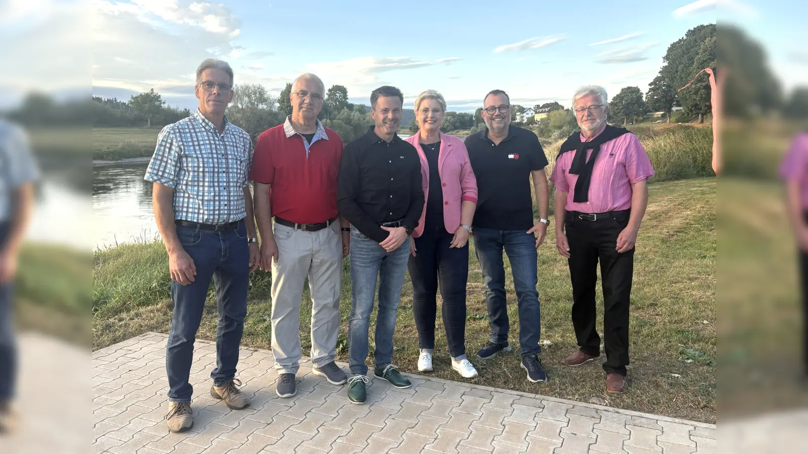 Friedhelm Schoppe, Mario Resche, Bürgermeisterkandidat Philip Becker, Manuela Böttcher, Konrad Renner und Bernd Kaussow (Foto: privat)