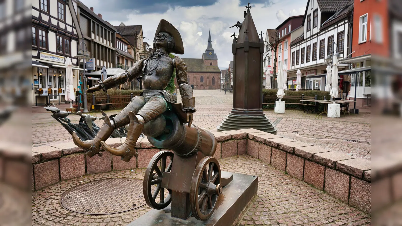 Der Münchhausenbrunnen. (Foto: Samtgemeinde Bodenwerder-Polle/ Rolf Sander)