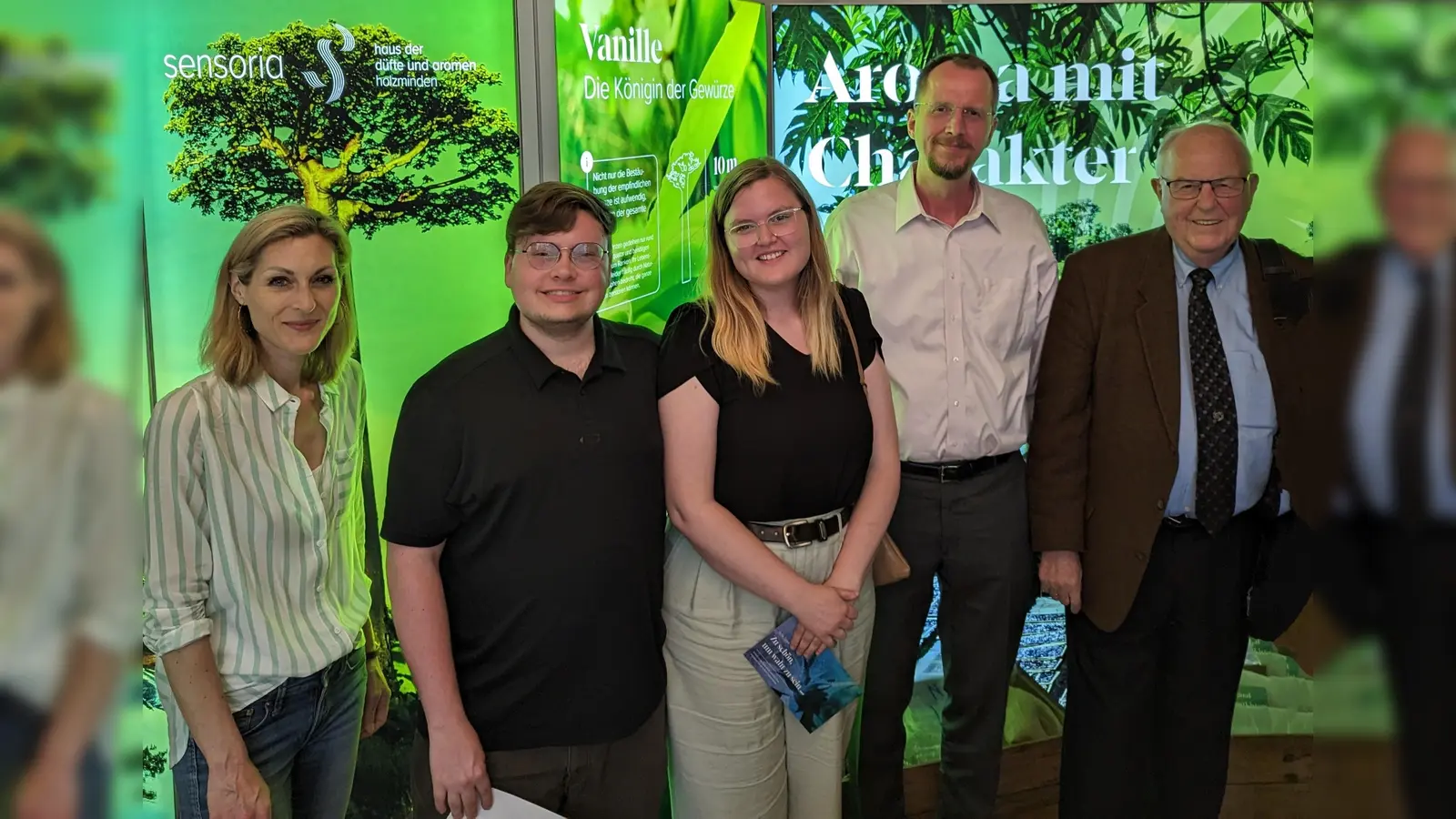 V.l.: Dominique Bonneau-Kaunath (Sensoria), Cole Andrew Barritt, Emma Grace Steude, Andreas Steude und Heinrich Erich Steude. (Foto: privat)