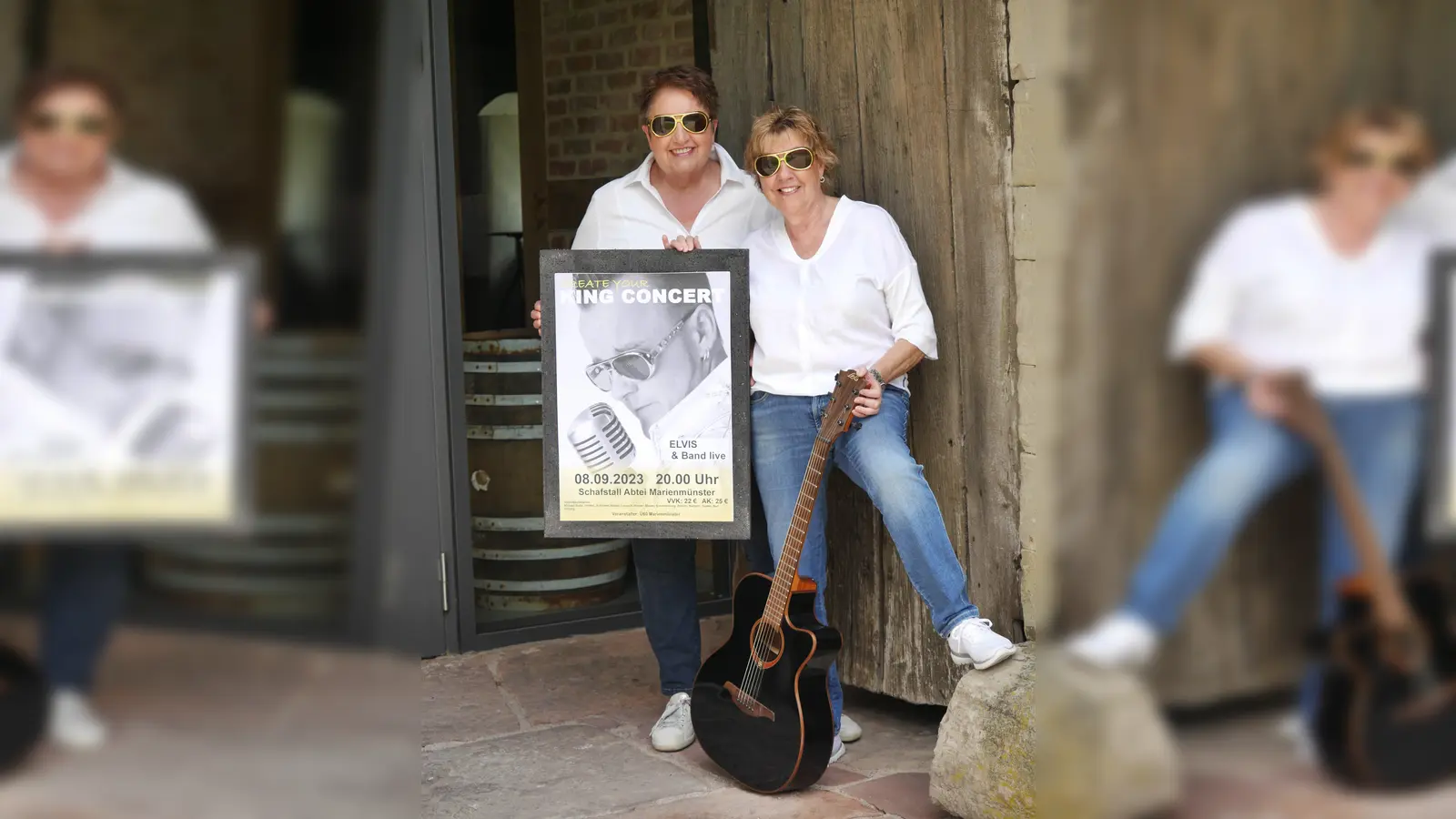 V.l.: Die Organisatoren des Elvis-Konzerts, Ingrid Vanin und Brunhilde Brakweh. (Foto: privat)