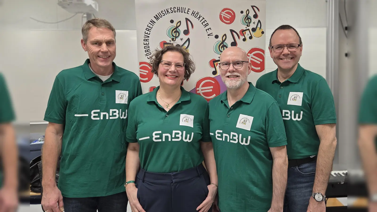 Der neue Vorstand des Fördervereins stellt sich vor (v.l.): Dr. Dirk Quest, Dr. Jutta Quadflieg, Falk Orban und Dr. Joachim Quadflieg. (Foto: Förderverein Musikschule Höxter / privat)