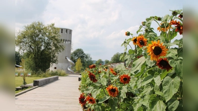 Der Kletterturm im August. (Foto: Huxarium Gartenpark Höxter)