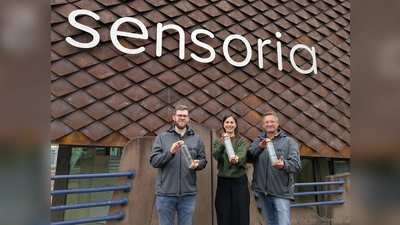 V.l. Kevin Bost - OI, Ann-Kathrin Otte – Sensoria, Pierre Anke - OI. (Foto: Stadtmarketing Holzminden GmbH)