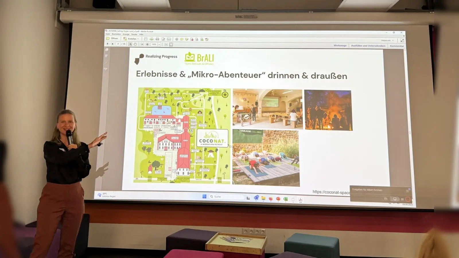 Vanessa Thielemann während der Heimatgespräche im Vorjahr. Die diesjährige Ausgabe knüpft an diesen erfolgreichen Austausch an. (Foto: SVR)