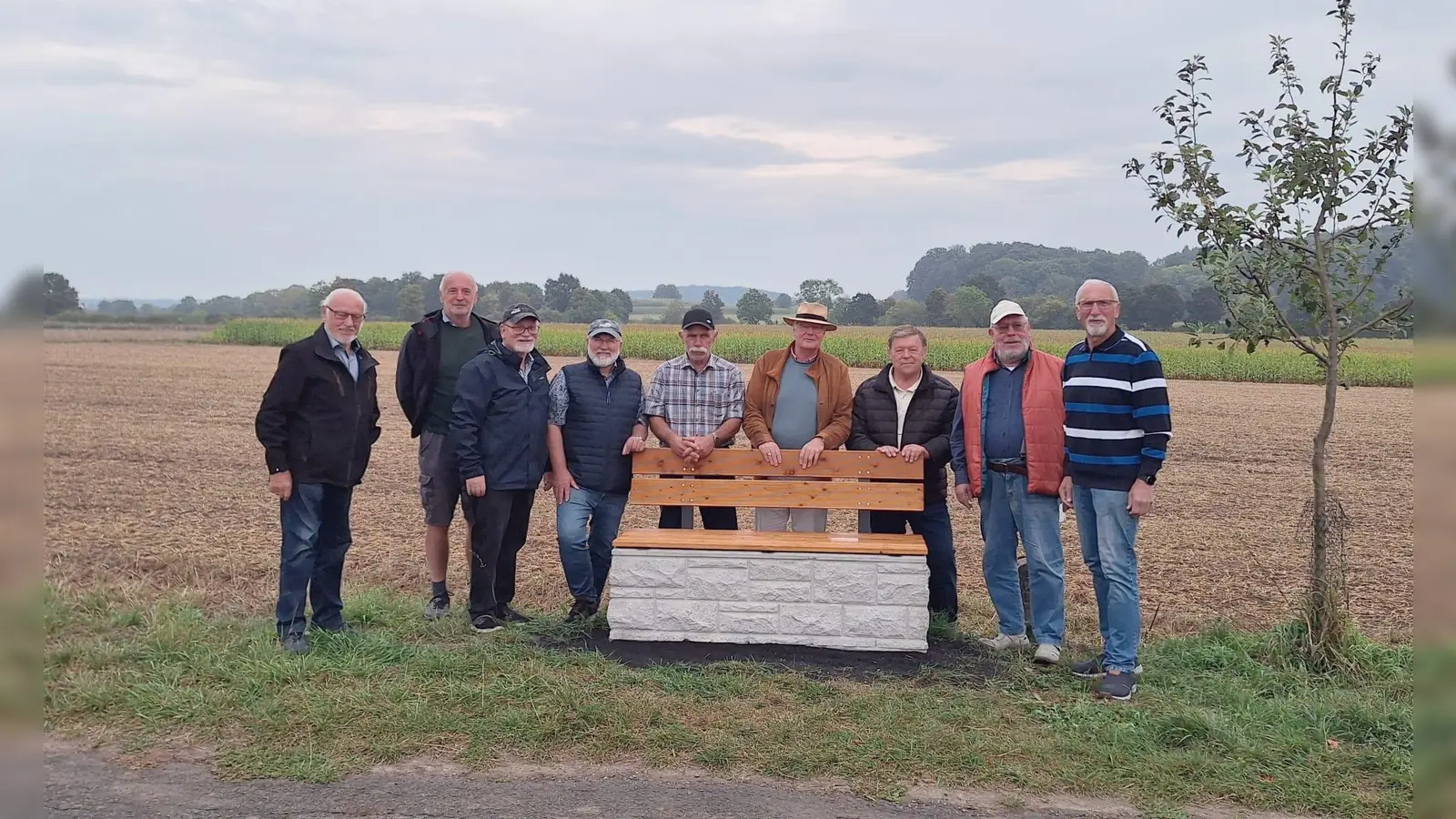 V.l.: Hans-Georg Lücke, Josef Schwiddessen, Norbert Hilke, Ulrich Pennog, Wilhelm Ernst, Joachim Thater, Günter Wulf, Reinhold Juckenack und Werner Schwiddessen. (Foto: privat)