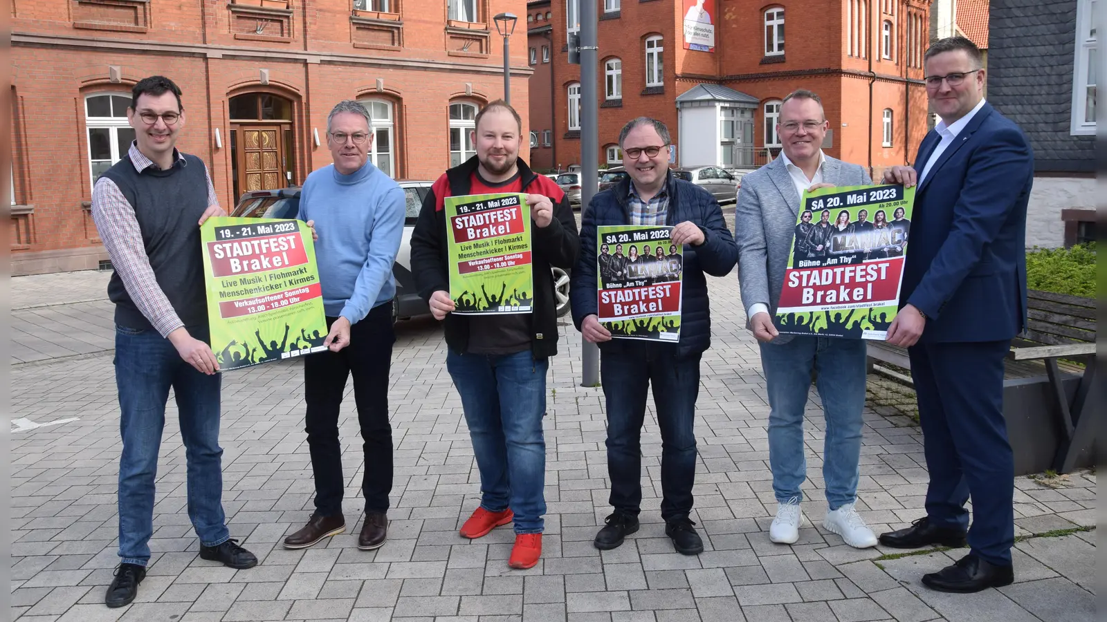Freuen sich auf ein ereignisreiches Wochenende (v.l.): Michael Bunne, Peter Frischemeyer, Markus Härmens, Rainer Schäfers, Bernhard Fischer und Dominik Reineke. (Foto: Marc Otto)
