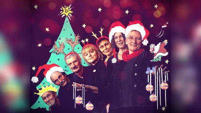 Die Stimmbänd sorgt für weihnachtliche Stimmung am Flughafen.  (Foto: privat)