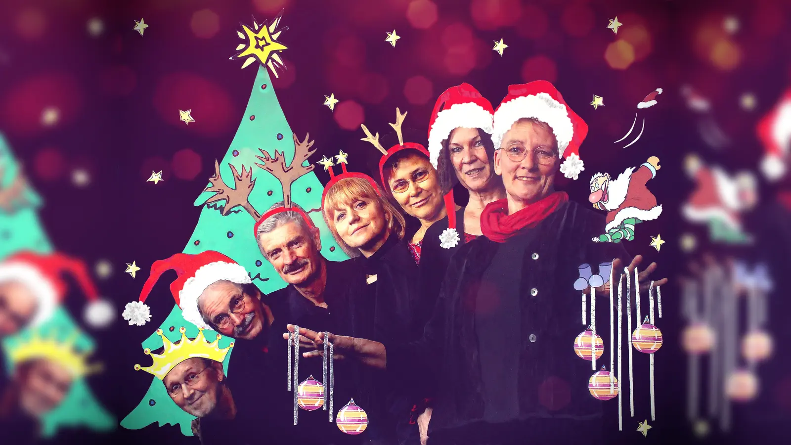 Die Stimmbänd sorgt für weihnachtliche Stimmung am Flughafen.  (Foto: privat)