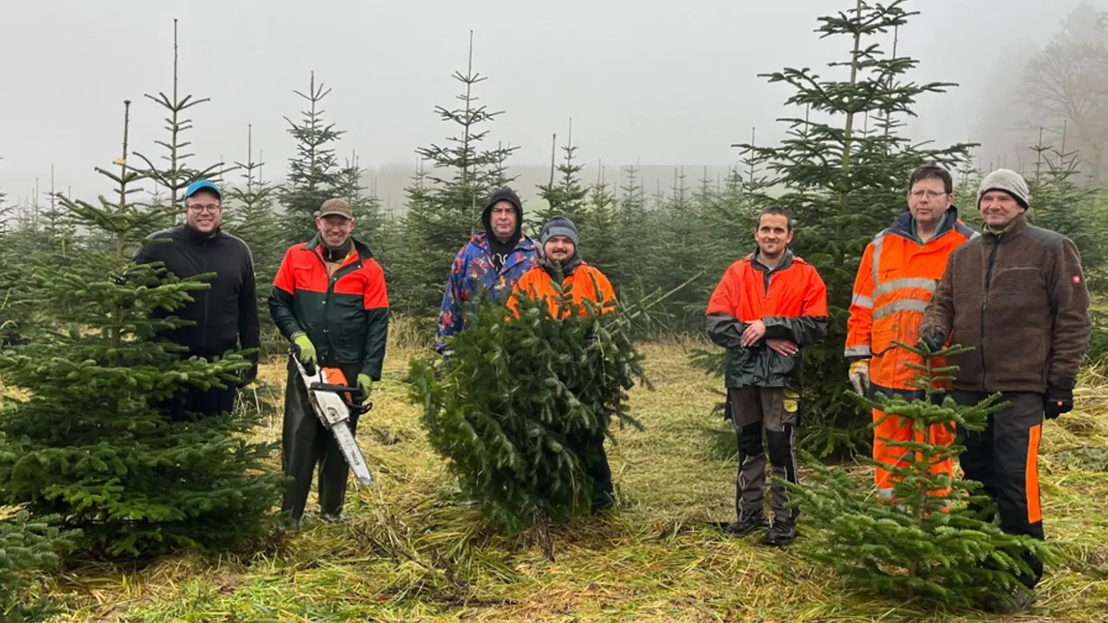 Mitarbeiter der Lebenshilfe im letzten Jahr in der Schonung in Erkeln. (Foto: Grünenberg-Stiftung)