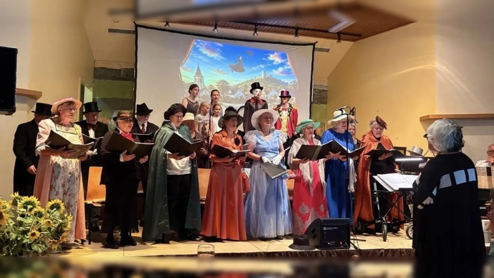 Alle Chöre beim gemeinsamen Singen. (Foto: Andrea Krull)
