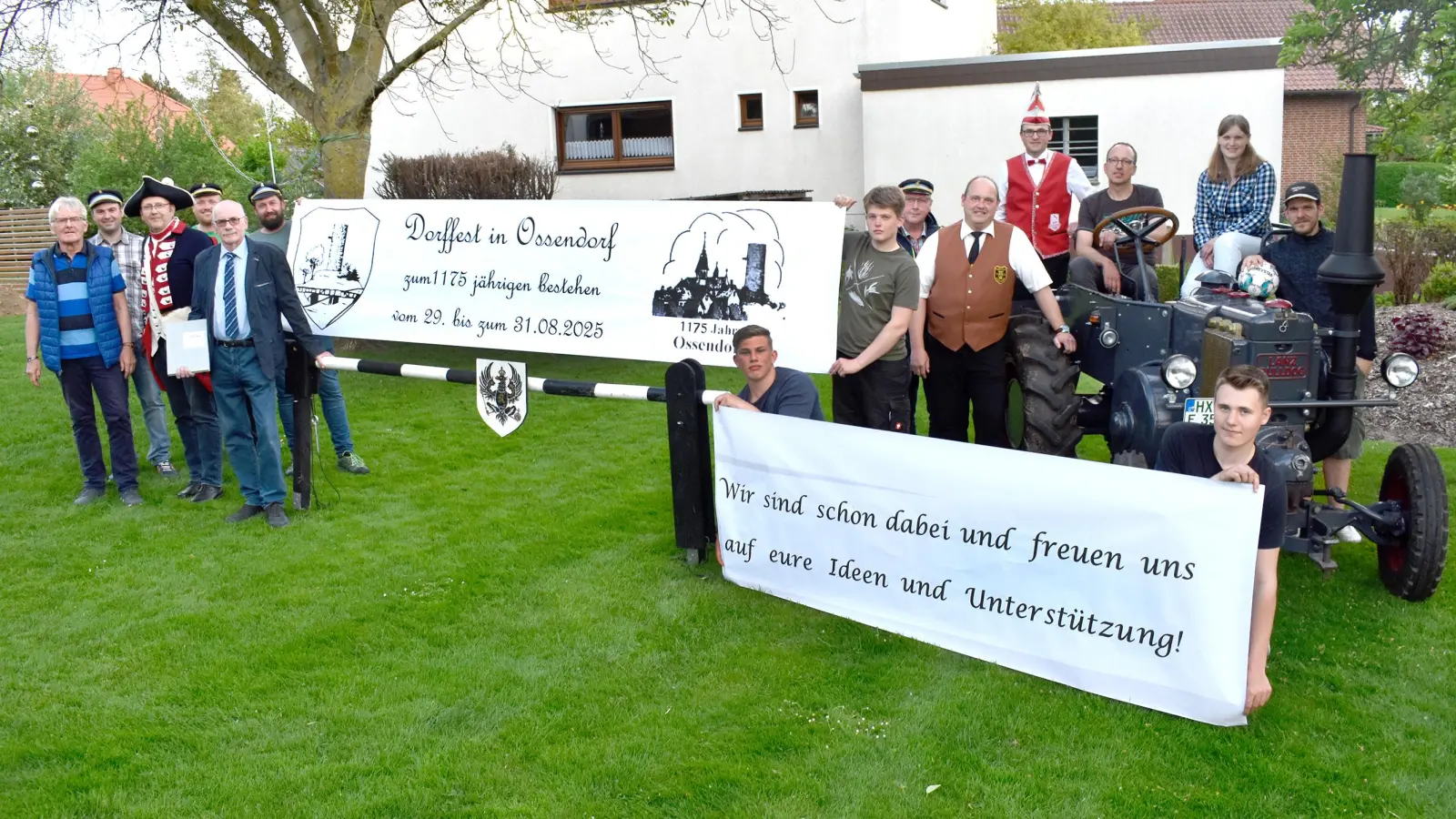 Große Freude auf das Ossendorfer Dorfjubiläum 2025: Vom 29 bis 31. August 2025 soll in Ossendorf der 1175. Jahrestag der ersten urkundlichen Erwähnung der Gemeinde gefeiert werden. Dazu hat sich bereits im vergangenen Jahr ein Komitee aus vielen Vereinen gegründet. (Foto: privat)