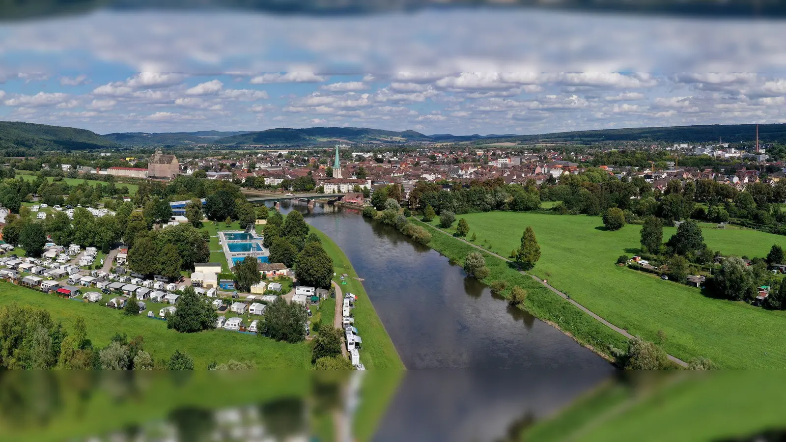 Ungewöhnlicher Blick auf Holzminden. (Foto: Hans-Georg Schruhl)