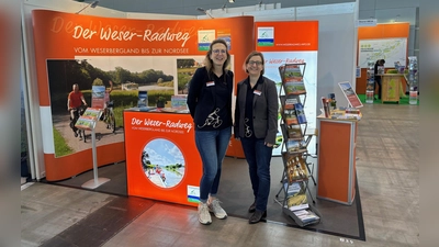 Messestand auf der Fahrrad- und WanderReisen. (Foto: Weserbergland Tourismus e.V.)
