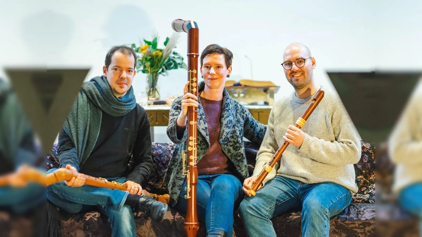Ensemble Wonder Woods (v.l.): Julian Schmitz, Boglarka Baykov und Sebastian Kausch. (Foto: Markus Paulussen)
