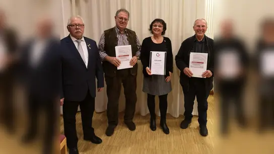 V.l.: DSB Heinz Hartmann, Rüdiger Benner, Sabine Lohre und Christian Walzog. (Foto: privat)