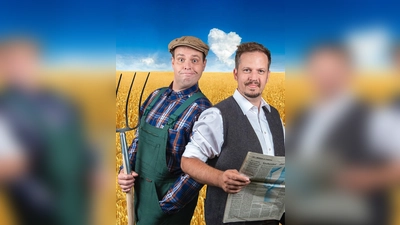 Bauer Erwin (Stefan Marx) und Gastwirt Alfons (Simon Hillebrand) brauchen kein Tinder und Co. (Foto: Zimmer.Teater)