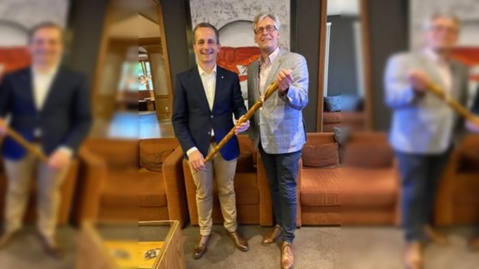 (v.l.) Der neue Präsident Jörg Albers und der Past Präsident Stefan Fellmann. (Foto: privat)