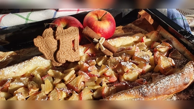 Ruck Zuck gebacken und ganz einfach zubereitet. der schnellste Weihnachtsapfelkuchen.  (Foto: Barbara Siebrecht)