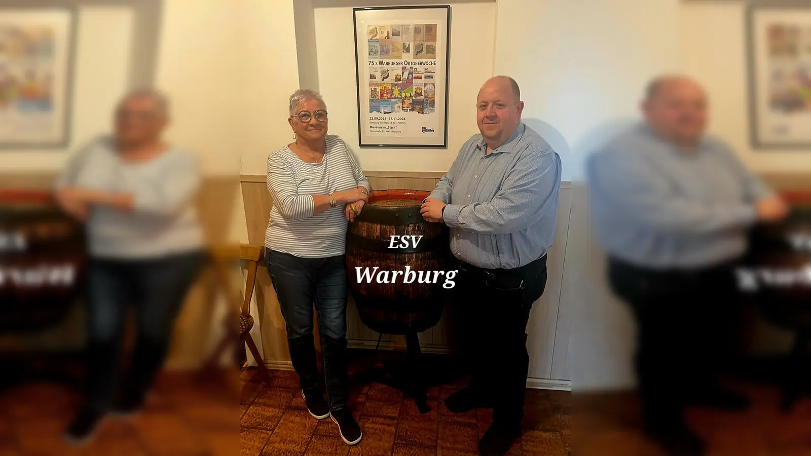 Die 1. Vorsitzende des ESV Elke Brüggemann-Kohaupt und Rene Hoffmann von Sports2B. (Foto: privat)