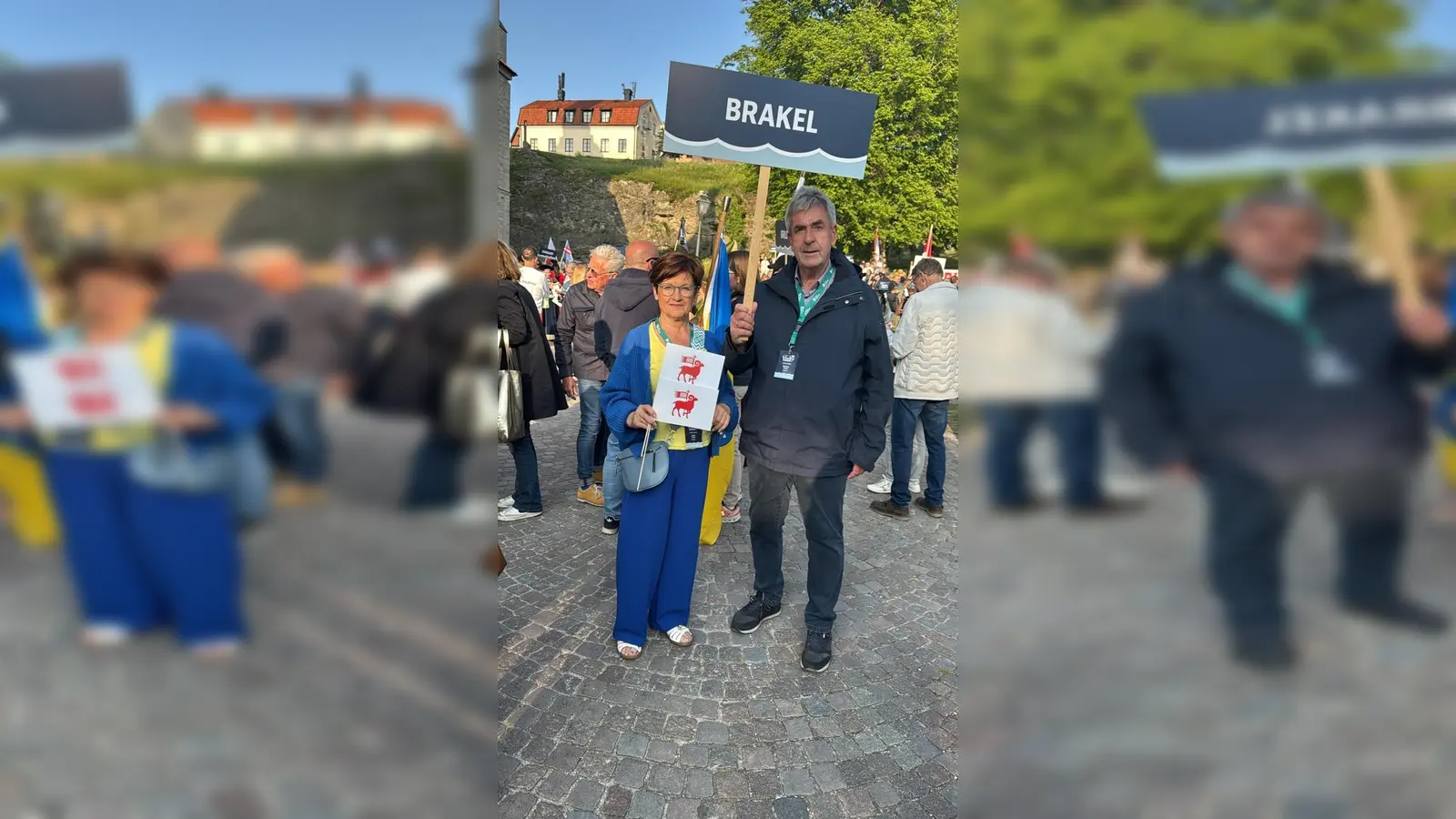 Ursula Grewe und Bürgermeister Hermann Temme zu Gast beim Internationalen Hansetag in Visby. (Foto: privat)