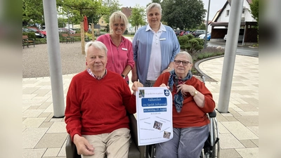 Werben fürs „kleine” Kälkenfest (v.l.): Karl Rütters, Silvia Salzmer (Leitung Ehrenamt), Monika Volkmann (Leitung Sozialer Dienst) und Antonie Sarrazin. (Foto: privat)