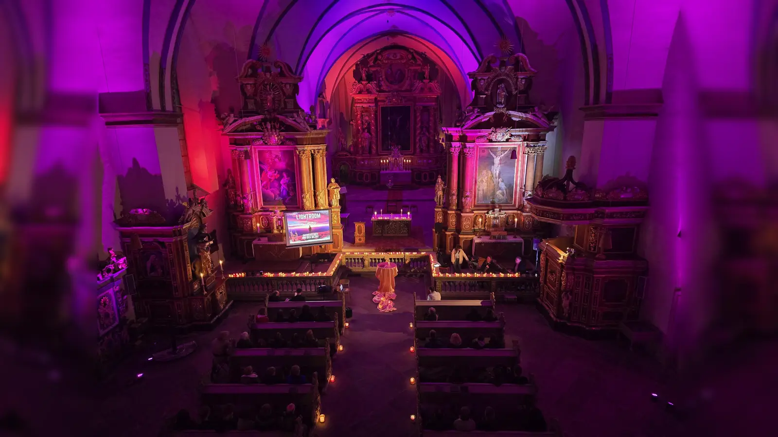 Lightroom Corvey: Dieses Format soll die Welterbestätte an der Weser als geistlichen Raum neu erfahrbar machen.  (Foto: Kirchengemeinde Corvey)