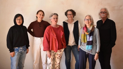 Stadtgalerie: Kyungwon Shin, Irina Valkova, Angelika Rabe, Annika Siebert, Sabine Bergau undUli Horaczek. (Foto: privat)