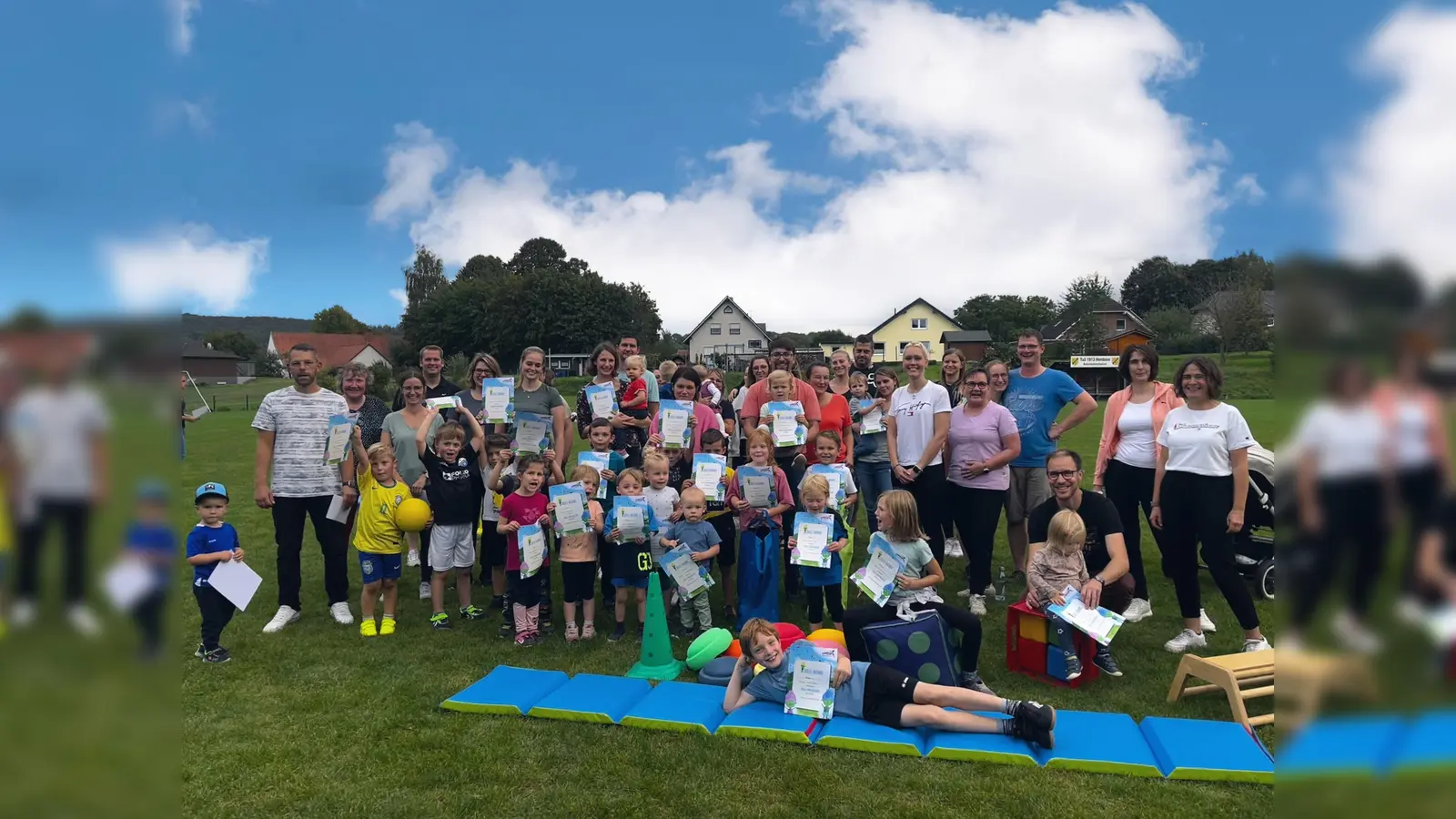 Kinder, Eltern und Erzieherinnen erlebten ein tolles Sportfest. (Foto: Kita Nethespatzen)