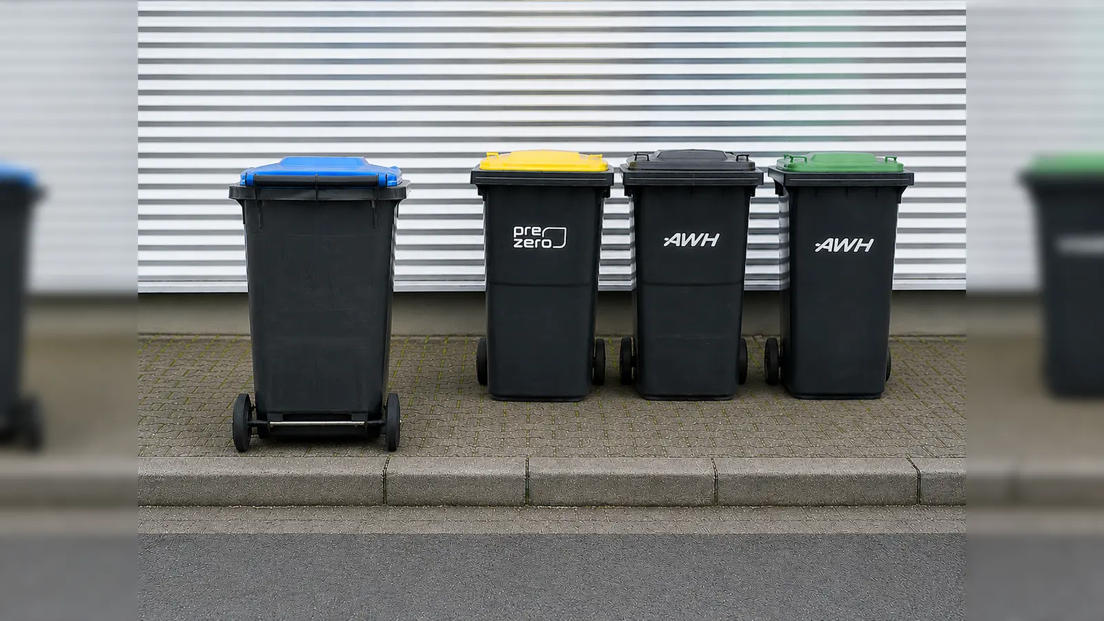 Welche Tonne steht richtig? Die AWH gibt Hinweise zur Behälterbereitstellung. (Foto: AWH)