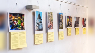 Fotoausstellung „Der Kreuzweg der Ukraine“ in der Kilianikirche. (Foto: Svitlana Khoda)