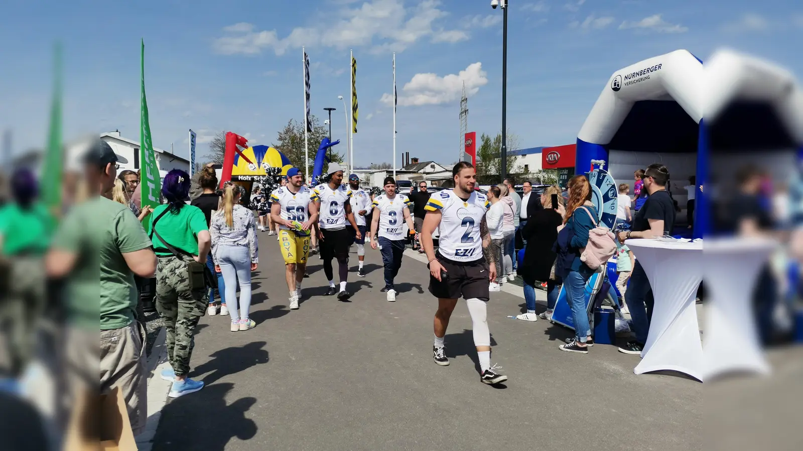 Einlauf der Hildesheim Invaders. (Foto: privat)
