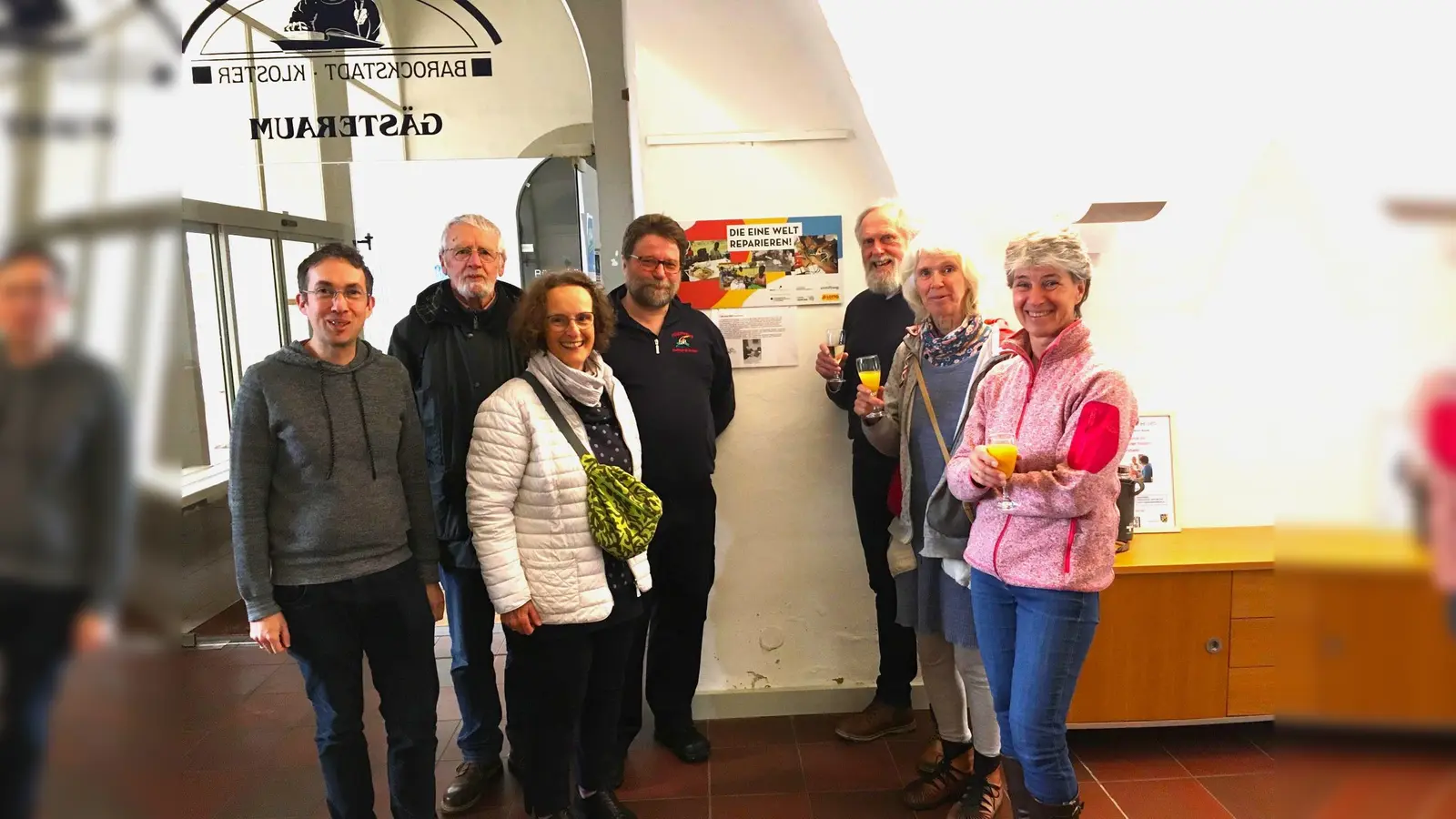  (V.l.) Bürgermeister Marcus Dittrich, Rolf Lugert, Ute Lugert, 1. Vorsitzender Dag Steinchen, 2. Vorsitzender Wolfhard Ziegler, Ute Bachmann und Bettina Kasper. (Foto: Ute Bachmann)