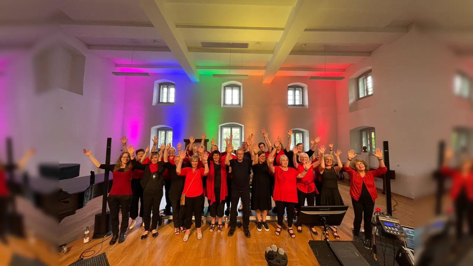 Konzert des Gospelchores in Borgentreich zum Besuchswochenende der französischen Freunde aus der Partnerstadt Rue. (Foto: privat)