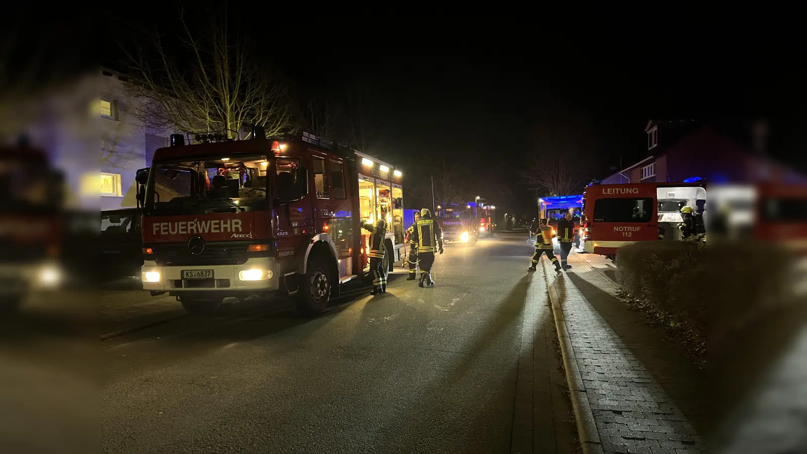 In einem Altenheim kam es zu starker Rauchentwicklung. (Foto: Feuerwehr Calden)