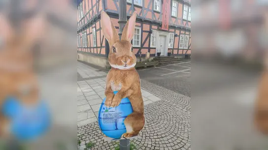 Osterhasenpfad in Uslar mit Gewinnspiel. (Foto: Touristik-Information Uslar, C. Filpe)