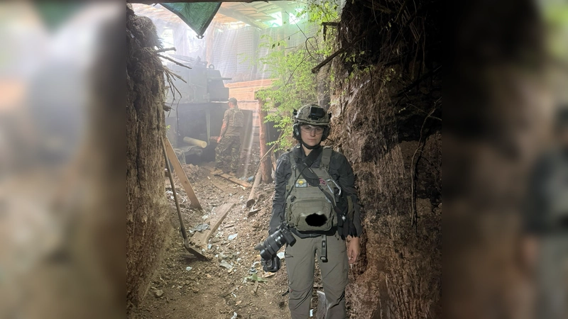 Johanna-Maria Fritz in der Ukraine. (Foto: Yevhen Alkhimov)
